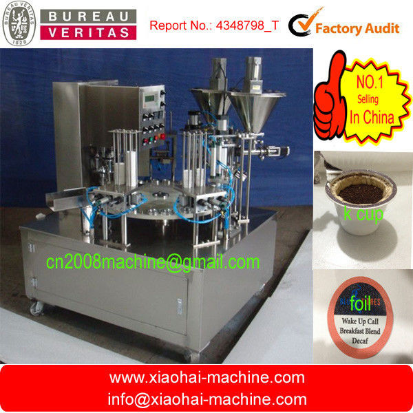 rotary K cup coffee capsule filling and sealing machine