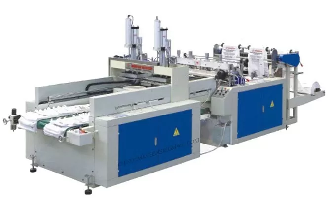 4-2.DZCX2 Series Computer Control Double Lines Full Automatic T-Shirt Bag Making Machine