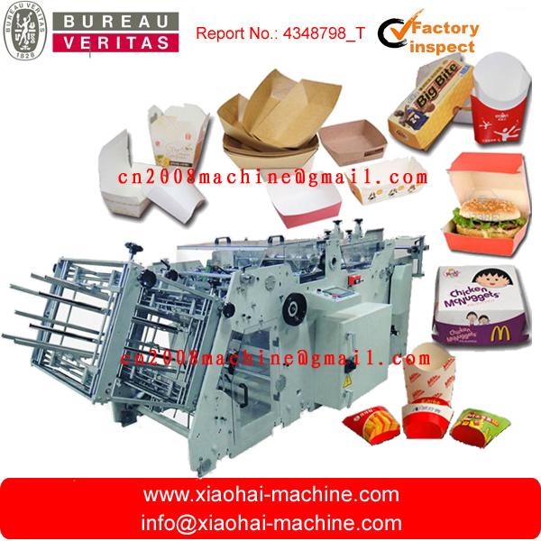 carton erecting machine for Hamburger box,pizza box,food box