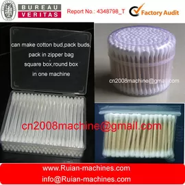 Full Automatic Cotton BUD Making Machine with Drying &amp; Packing (plastic/Bamboo and Wood St supplier