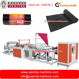 NO LABOR fully automatic rewinding garbage bag making machine with auto down supplier