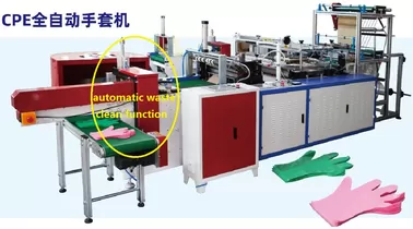 NO LABOR HDPE CPE hand Disposable plastic glove making machine with automatic waste clean supplier