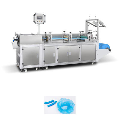 Full Automatic High Speed Disposable PE Plastic Film and Nonwoven Bouffant Cap Making Machine for doctor,nurse,hopsital supplier