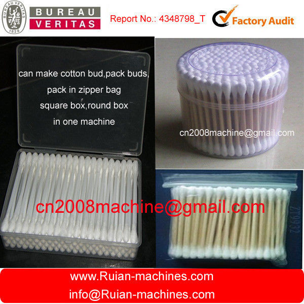 Full Automatic Cotton BUD Making Machine with Drying & Packing (plastic/Bamboo and Wood St supplier