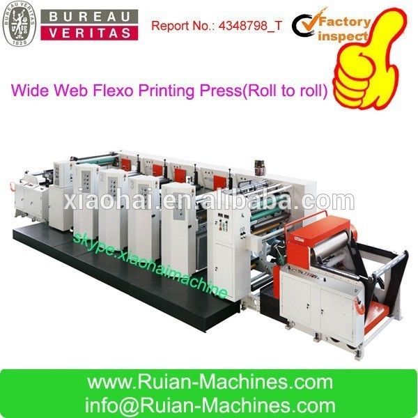 8 colors Flexographic Printing Machine Roll to Roll Paper UV Press With servo control supplier