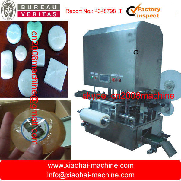 stretch film washing soap packaging machine for flower shape soap,with transparent film supplier